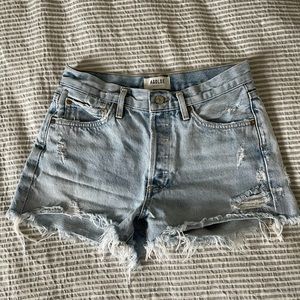 AGOLDE Parker Vintage Cut Off Denim Shorts
